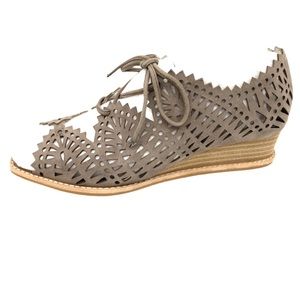 Lace up Jeffery Campbell wedge loafer